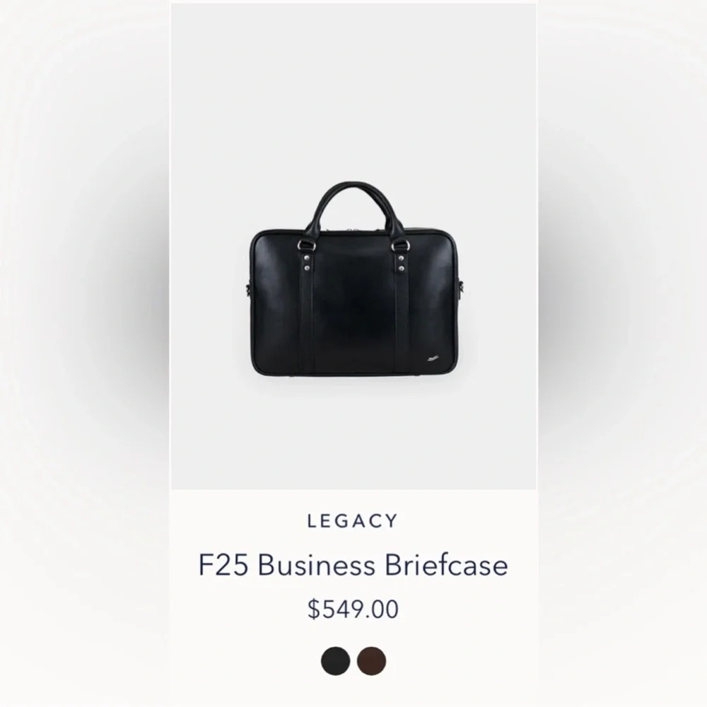 Black Leather Men's Briefcase